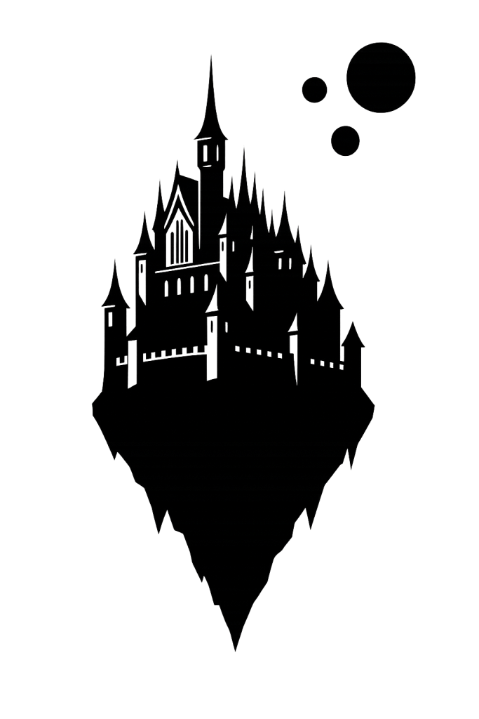 académie de l'invisible stylisée en noir